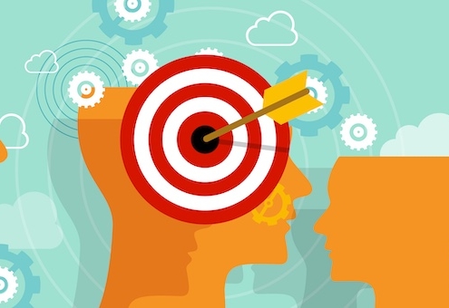 marketing automation targeting customer head mind niche target market marketing concept business