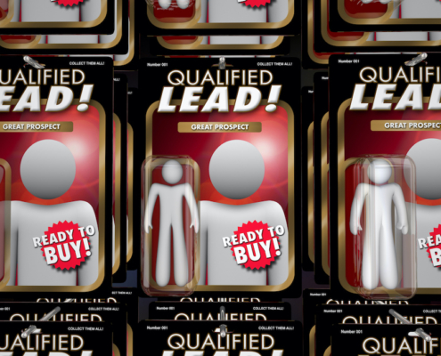 Qualified Lead action figures packaged on the shelf and ready to purchase