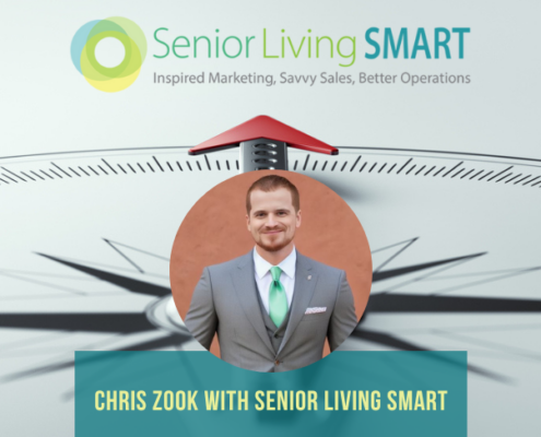 Chris Zook with Senior Living SMART podcast cover image.